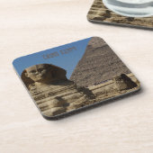 Sphinx und Pyramiden in Kairo Ägypten Souvenir Getränkeuntersetzer (Linke Seite)