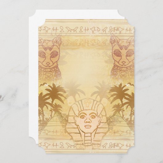 Sphinx von Gizeh Einladung (Vorne/Hinten)