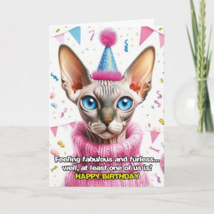 Sphinxkatze in der Jumper-Geburtstagskarte Karte