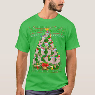 Sphyn Cat Lover Xmas Lights Ugly Sphyn Cat Christm T-Shirt