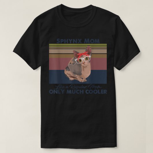 Sphyn Cat Mama Bandana Match Vintag Muttertag C T-Shirt (Design vorne)