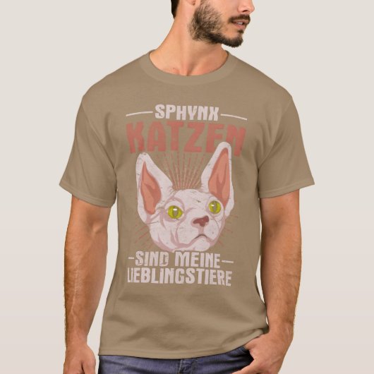 Sphyn Katzen sind meine Lieblingskatze T-Shirt (Vorderseite)