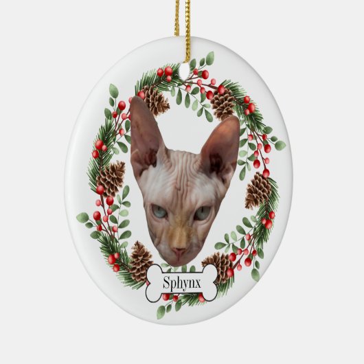 Sphynchkatze Keramik Ornament (Rechts)