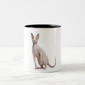 Sphynx (13 Monate alte) Zweifarbige Tasse (Mittel)