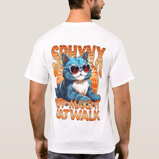 Sphynx, aber machen Sie es Catwalk T-Shirt (Rückseite)