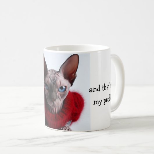 Sphynx Bad Attitude Kaffeetasse (VorderseiteRechts)