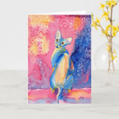 Sphynx Cat #2 Grußkarten Karte (Gelbe Blume)