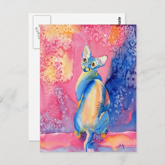 Sphynx Cat #2 Postcard Postkarte (Vorne/Hinten)