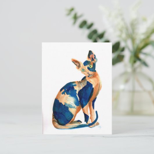 Sphynx Cat 6 Postkarte (Stehend Vorderseite)