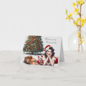 Sphynx Cat Adult Weihnachtskarte Karte (Gelbe Blume)