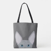 Sphynx Cat Allover Tote Bag Tasche (Rückseite)