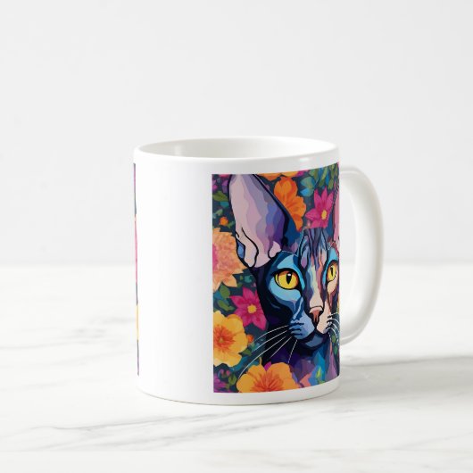 Sphynx Cat Art Kaffeetasse (VorderseiteRechts)