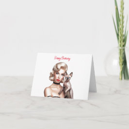 Sphynx Cat Birthday Card Karte