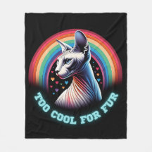 Sphynx Cat Blanket zu Cool für Fur Funny Rainbow