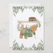 Sphynx Cat Boy Boho Greenery Baby Shower Einladung (Rückseite)