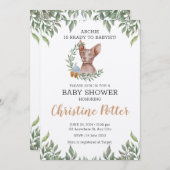 Sphynx Cat Boy Boho Greenery Baby Shower Einladung (Vorne/Hinten)