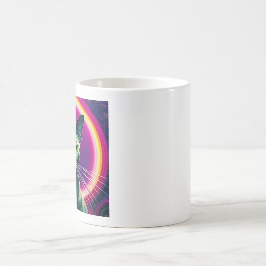 Sphynx Cat. bunt. Street Art Design Kaffeetasse (Mittel)