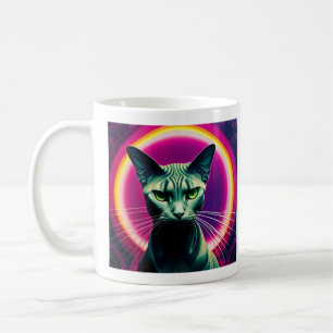 Sphynx Cat. bunt. Street Art Design Kaffeetasse