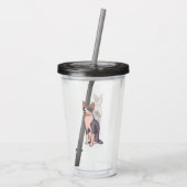 Sphynx cat cartoon illustration acryltrinkbecher (Rückseite)