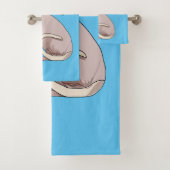 Sphynx cat cartoon illustration badhandtuch set (Insitu)