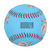 Sphynx cat cartoon illustration baseball (Rückseite)