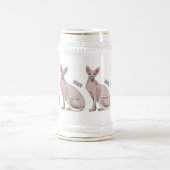 Sphynx cat cartoon illustration bierglas (Mittel)