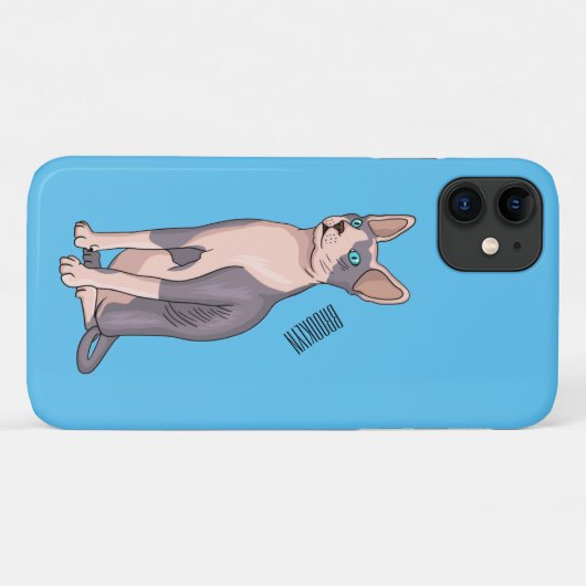 Sphynx cat cartoon illustration Case-Mate iPhone hülle (Rückseite (Horizontal))