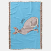 Sphynx cat cartoon illustration decke (Vorderseite Vertikal)