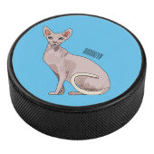 Sphynx cat cartoon illustration eishockey puck (3/4)