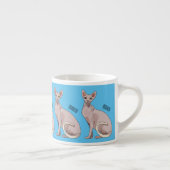 Sphynx cat cartoon illustration espressotasse (Rechts)