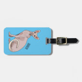 Sphynx cat cartoon illustration gepäckanhänger (Vorderseite horizontal)