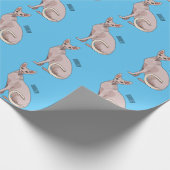Sphynx cat cartoon illustration geschenkpapier (Ecke)