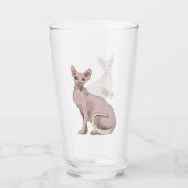 Sphynx cat cartoon illustration glas (Rückseite)