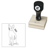 Sphynx cat cartoon illustration gummistempel (Stempel)