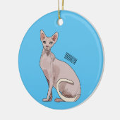 Sphynx cat cartoon illustration keramik ornament (Links)