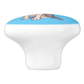 Sphynx cat cartoon illustration keramikknauf (Seitenansicht)