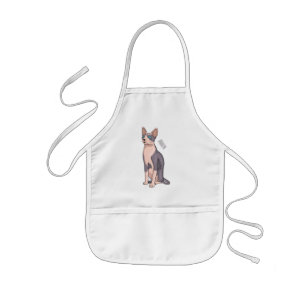Sphynx cat cartoon illustration kinderschürze