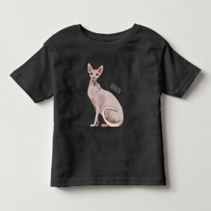 Sphynx cat cartoon illustration kleinkind t-shirt