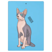 Sphynx cat cartoon illustration klemmbrett (Rückseite)