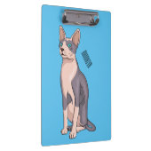 Sphynx cat cartoon illustration klemmbrett (Rechts)
