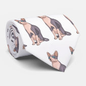 Sphynx cat cartoon illustration krawatte (Gerollt)