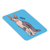 Sphynx cat cartoon illustration magnet (Rechte Seite)