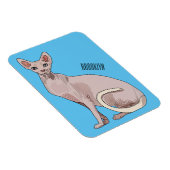 Sphynx cat cartoon illustration magnet (Rechte Seite)