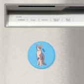 Sphynx cat cartoon illustration magnet (In Situ (Geschirrspüler))
