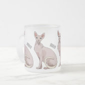 Sphynx cat cartoon illustration mattglastasse (Vorderseite Links)