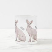Sphynx cat cartoon illustration mattglastasse (Mittel)