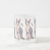 Sphynx cat cartoon illustration mattglastasse (Mittel)