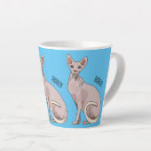 Sphynx cat cartoon illustration milchtasse (Rechte Ecke)