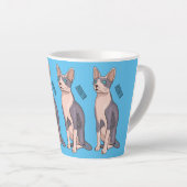 Sphynx cat cartoon illustration milchtasse (Rechte Ecke)