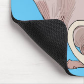 Sphynx cat cartoon illustration mousepad (Ecke)